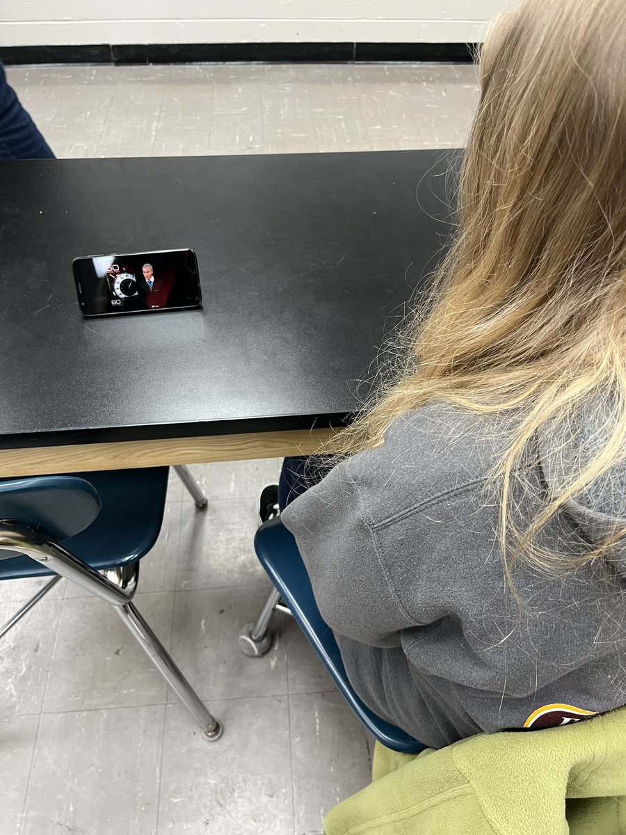 SHHS Army Jr ROTC instructors Brandon Wright and Colonel Neal Kerney use QR codes to introduce Congressional Medal of Honor recipients as a lead up activity for future student research #DLDay #JCSDLD22 #JCSTechLeads