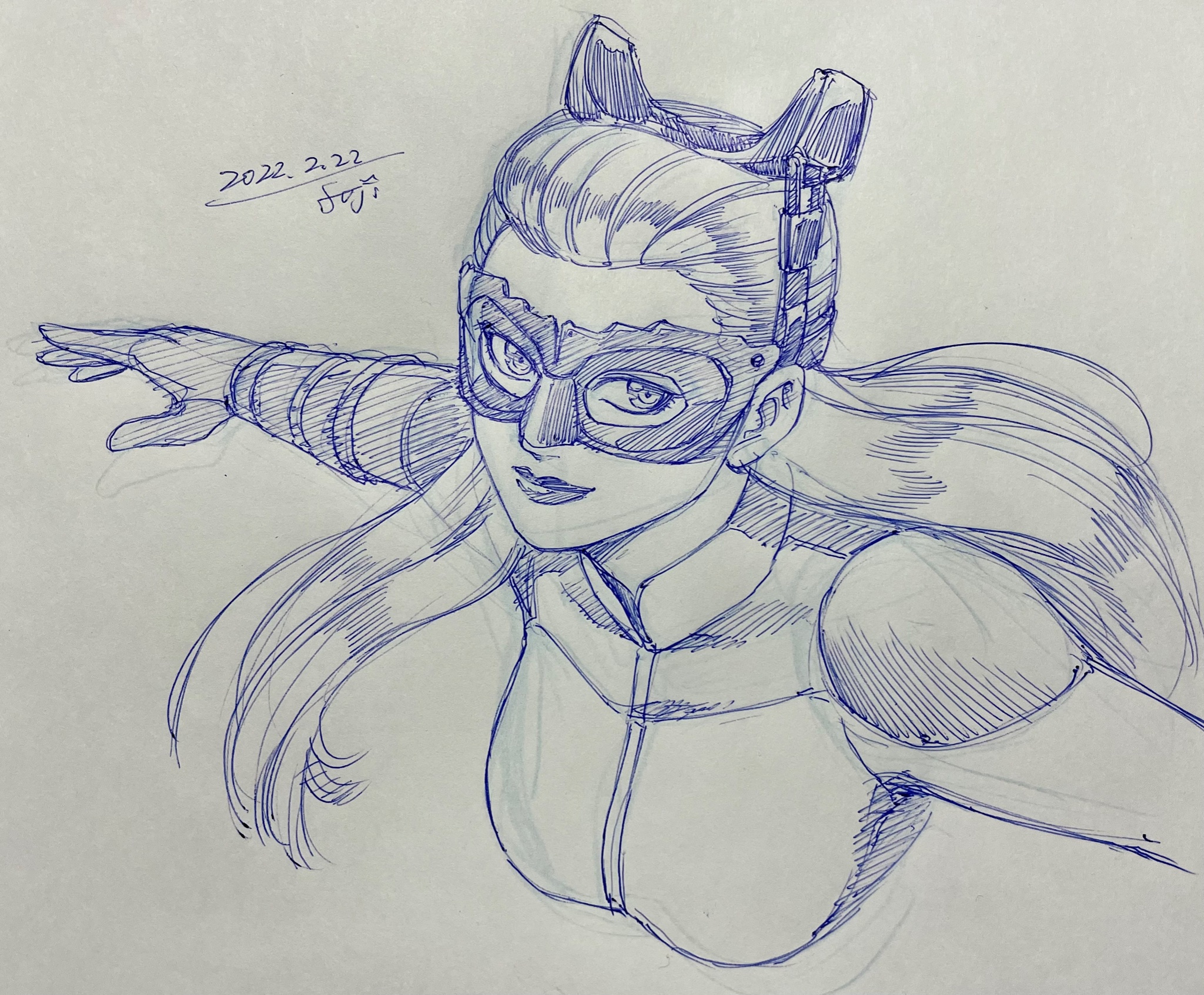 フジシュウジ おやすみイラスト せっかくなので猫の日新作 やっぱりキャットウーマンはアンハサだな ゴーグルをネコ耳に見立てるの天才的 落書き アナログ絵 猫の日 バットマン キャットウーマン T Co G4mtuswhp4 Twitter