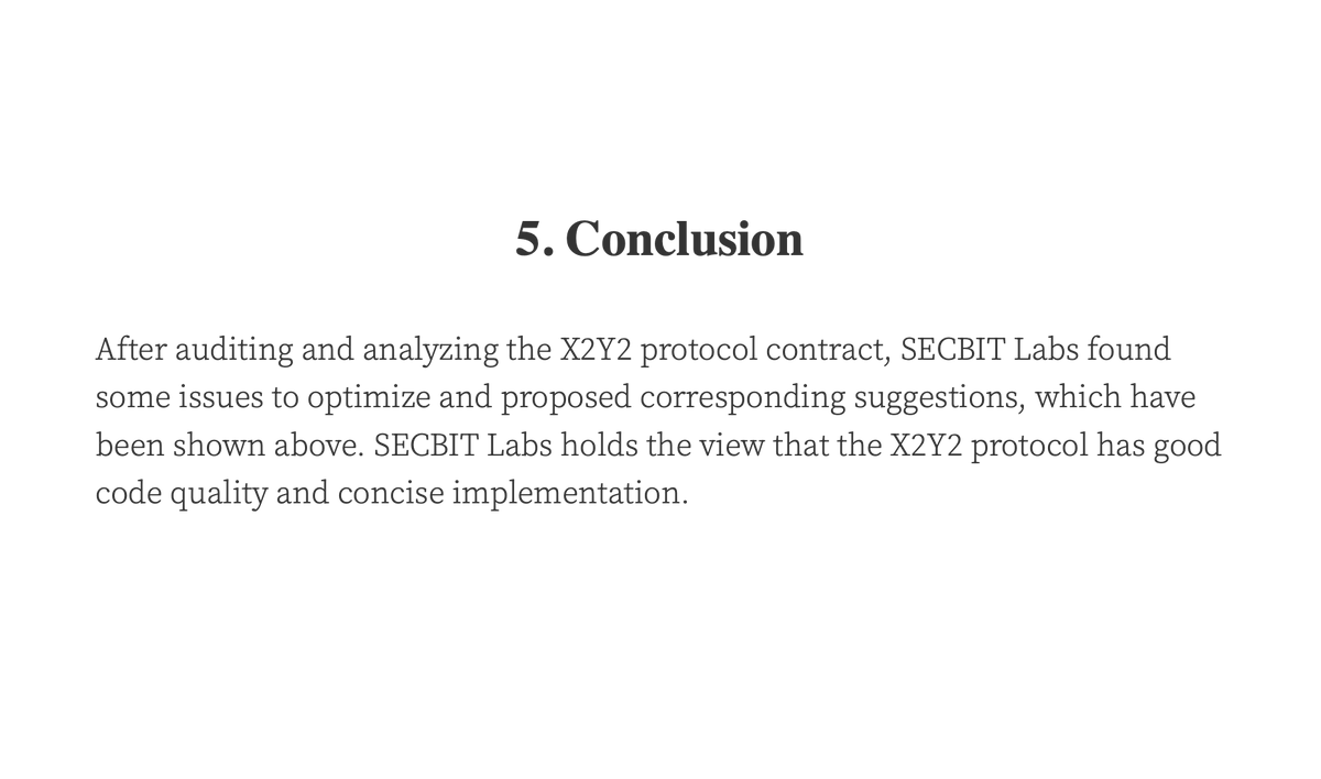 1/n

We've got the audit and had it uploaded here docs.x2y2.io/about/contracts 

tl;dr