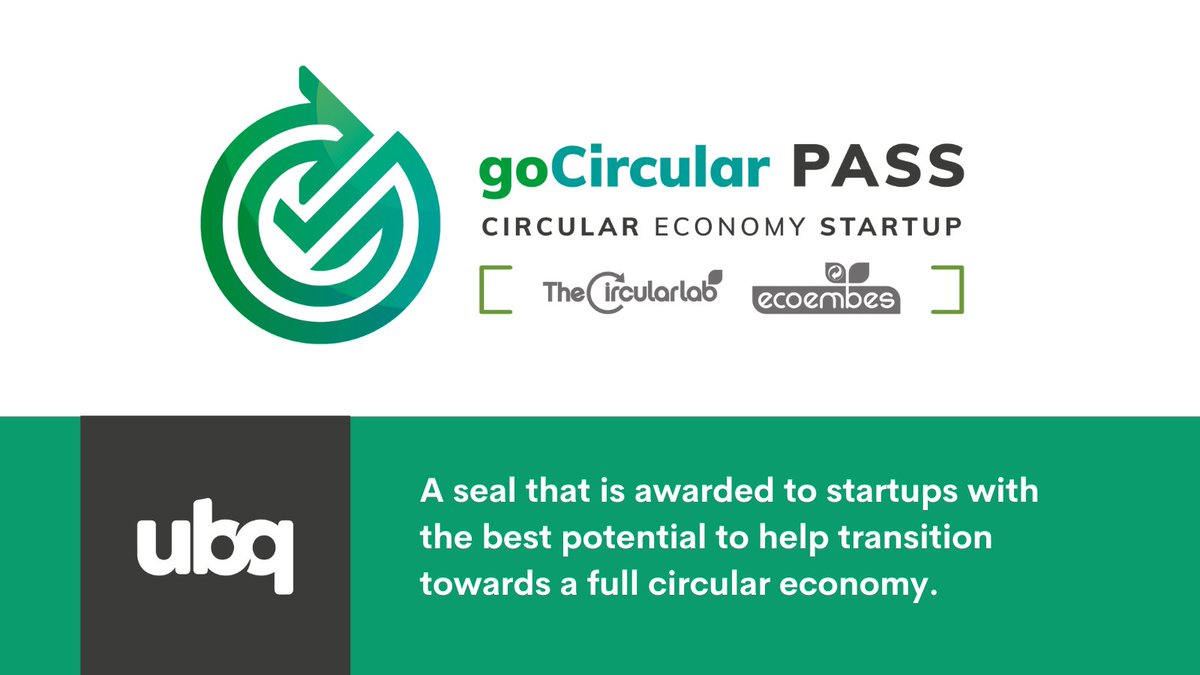 UBQ_Materials's tweet photo. We’ve gone circular! UBQ Materials is proud to announce that we have been selected to receive the Go Circular Pass in recognition of our #innovation and contribution to developing a #circulareconomy. #gocircularpass @TheCircularLab https://t.co/nnlt9UH8bo https://t.co/05WbUPXSKd