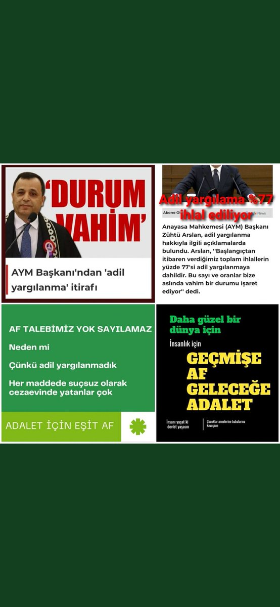 ÇokBekledik AFistiyoruz
Cezaevlerindeki yoğunluk ve 
pandemi nedeniyle hükümlülerin aileleriyle yüz yüze veya iletişim vasıtaları yoluyla iletişim kurması dahi 
büyük bir probleme dönüşmüş durumdadır. Bulundukları koşullar ⁉️
AF İSTİYORUZ
<a href="/RTErdogan/">Recep Tayyip Erdoğan</a> <a href="/bybekirbozdag/">Bekir  Bozdağ</a>