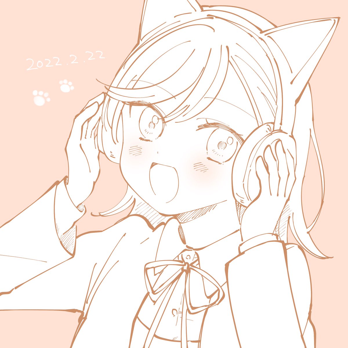 「猫の日 かのんちゃん(間に合ってない)」|はるキャベツ@C102土曜東ノ26aのイラスト