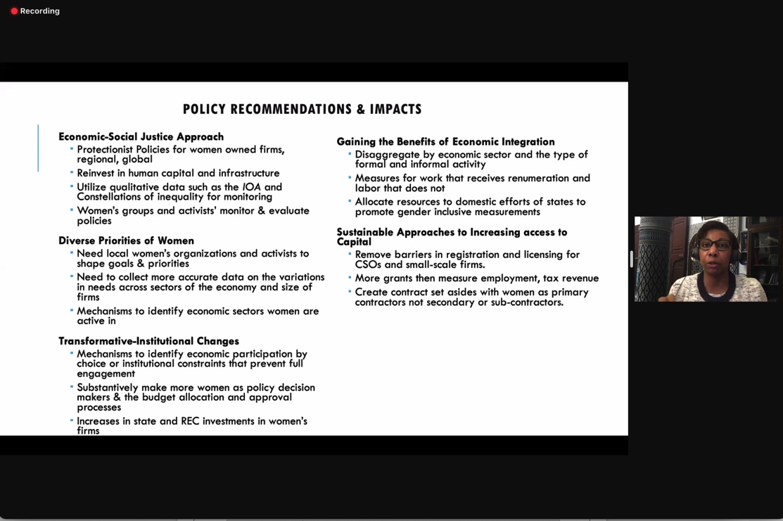 ACBF_Official's tweet photo. Dr. Adryan Wallace breaks down the Intersections of #GenderInequality, #RegionalEconomicIntegration and #StateFragility. She provides #policy recommendations and their expected impact.
Join the discussion here https://t.co/3o4H8ljxJm https://t.co/zb0e7rGTf0