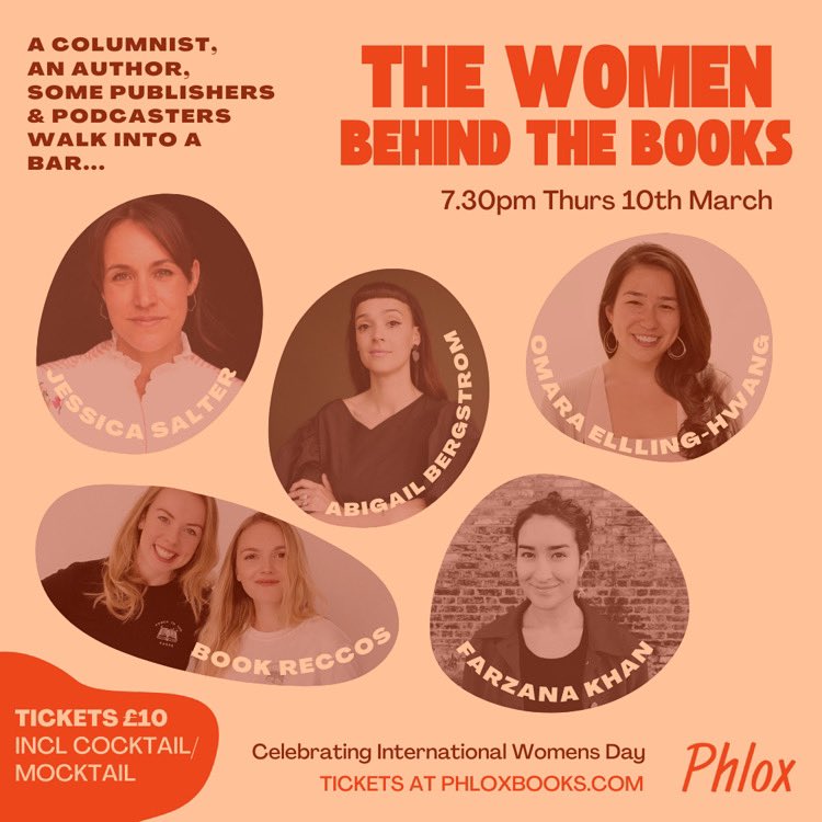 We are so excited about this one… join us for cocktails and conversation on 10th March ~ and discover the women influencing today’s literary production! Tickets via our website! #InternationalWomensDay2022