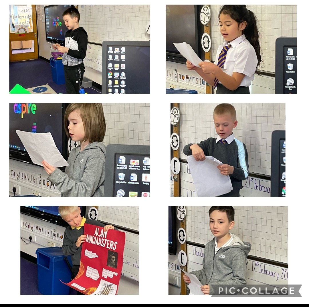 St_Aidans_PS's tweet photo. The boys and girls in p3/4 delivering their solo talks on a famous Scottish inventor. https://t.co/7rtkS4Vp2T