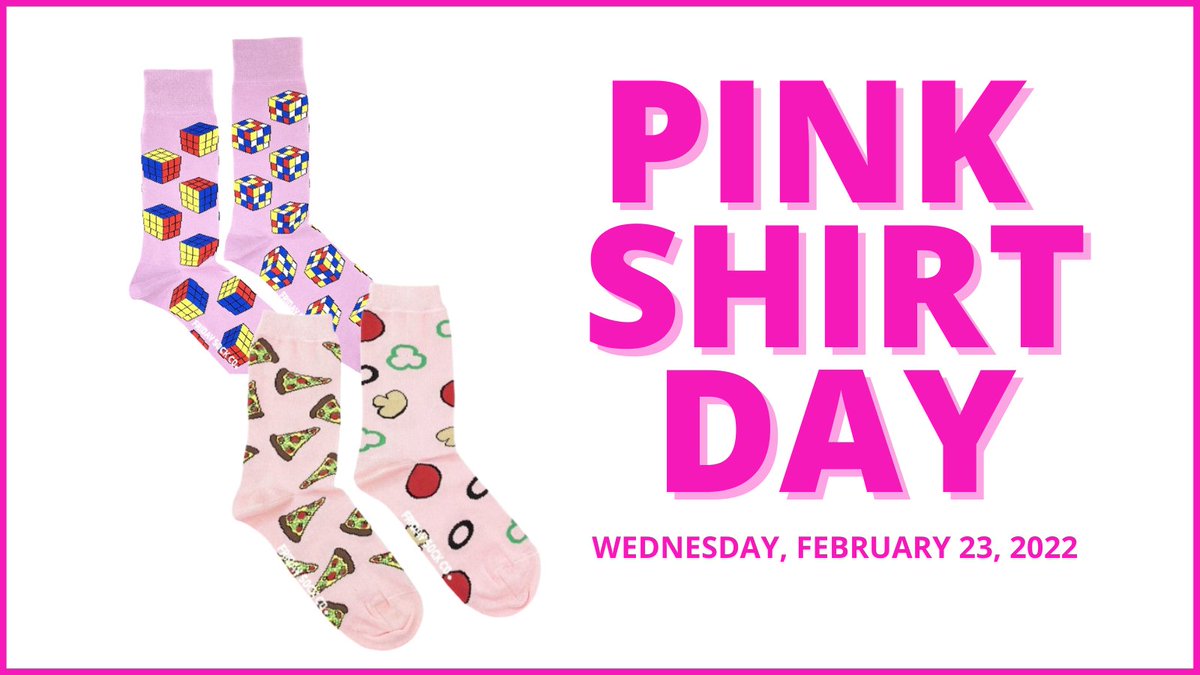 Tomorrow is Pink Shirt Day! If you don't have anything pink yet, order a pair of pink socks from the Dragon's Lair for $15! All proceeds will be donated to Thinking Forward. docs.google.com/forms/d/e/1FAI…