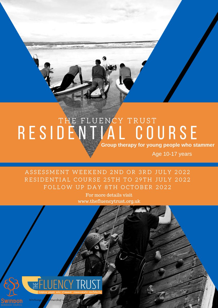 StamAdvTrust's tweet photo. So excited to be running our residential course again this year. It's going to be a busy one. We still have a few places left in our younger Blockbuster group 10-13years, so get your referrals in asap #stammer #stutter #FTresidential2022 @DysfluencyCEN @stammer @CenSouth https://t.co/xUhKSrXSrm