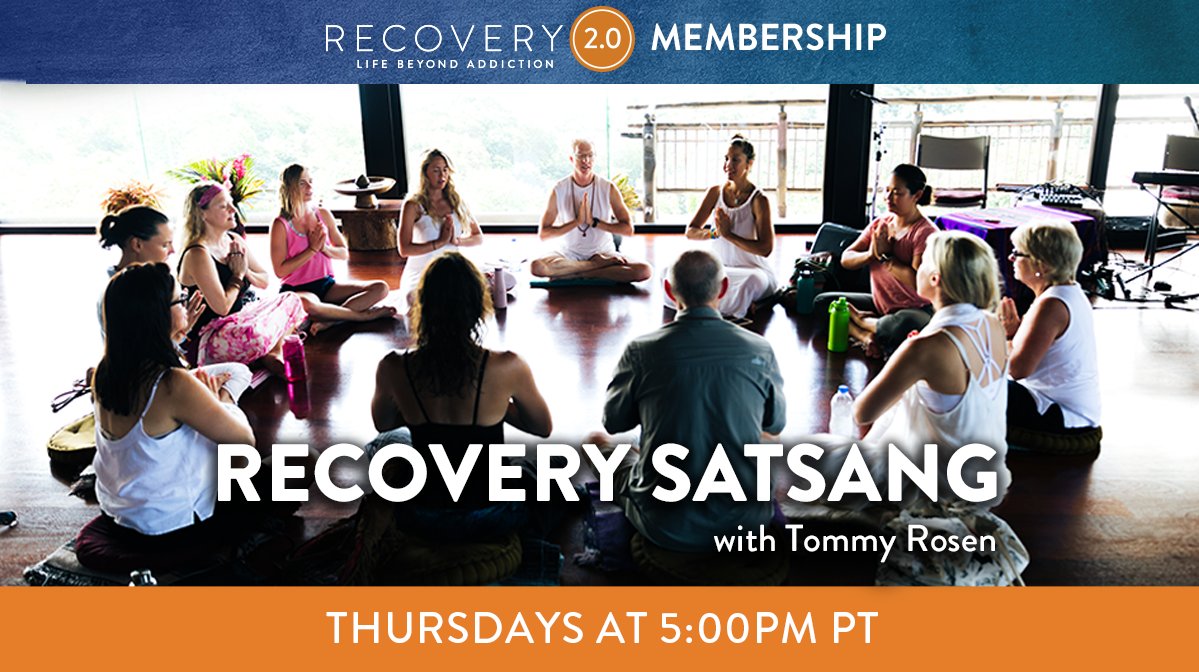 Join me this Thursday for our Recovery Satsang! We come together in this virtual sacred circle. Questions arise and we work on whatever comes up in this “Spiritual Q&A”. See you at 5:00pm PT r20.com/join