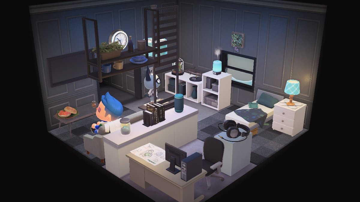 Pugagascar's tweet image. #ACNH I'm so happy to be able to design my villagers' house. Here's Raymond's!