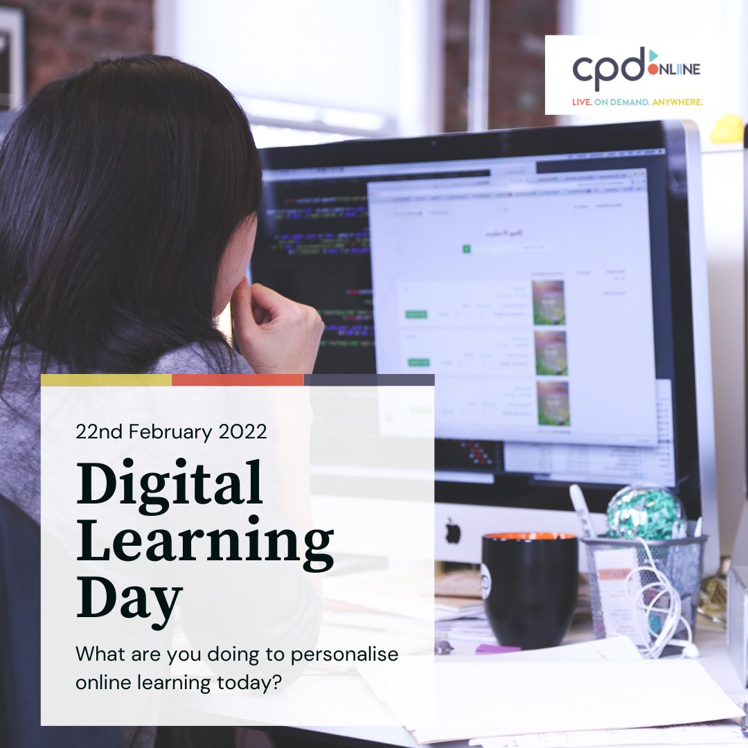 Today is Digital Learning Day 2022!

Today is all about celebrating the forward-thinking and innovative use of digital technology in learning. 

Does your organisation provide digital knowledge resources for learners, e.g. via training videos? 

<a href="/OfficialDLDay/">Digital Learning Day</a> #DLDay #CPDOnline