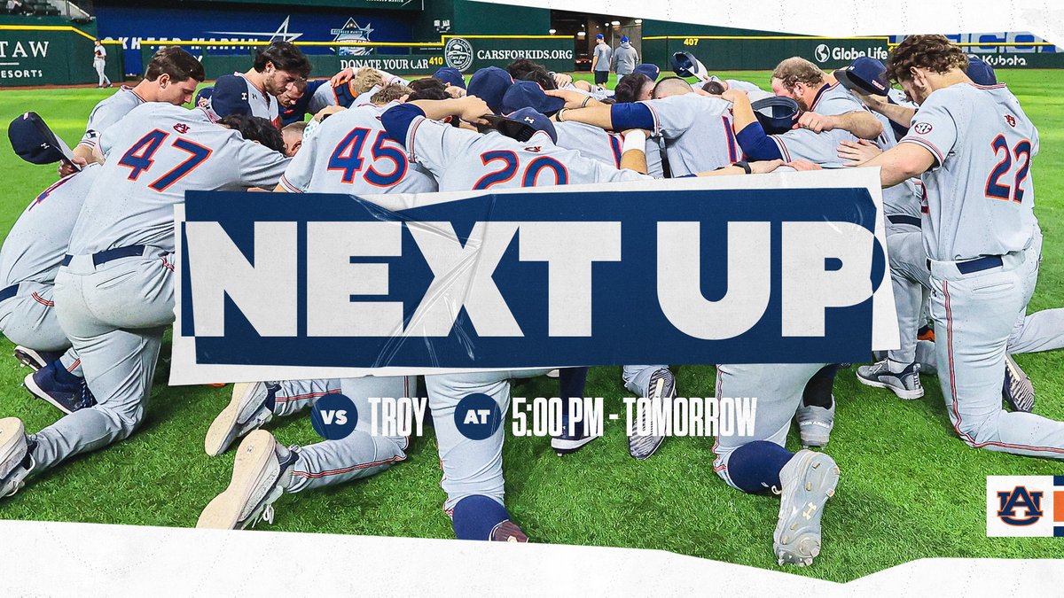 Starting a stretch of 17 of 18 at the friendly confines.

#WarEagle