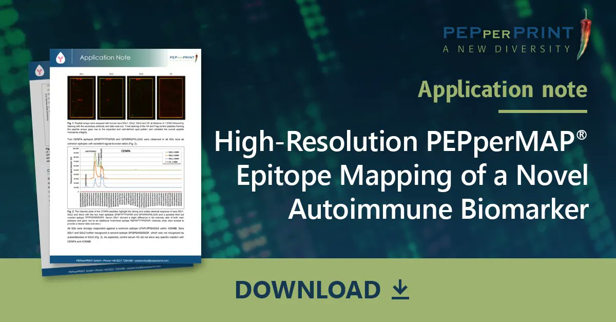 PEPperCHIP's tweet image. Systemic sclerosis (SSc) is a complex #autoimmune disease with
high mortality &amp;amp; morbidity. In this application note, learn how we analyzed #autoantibody responses of SSc patients &amp;amp; identified epitopes of SSc antigens using high density #PeptideMicroarrays: buff.ly/3iorSMt