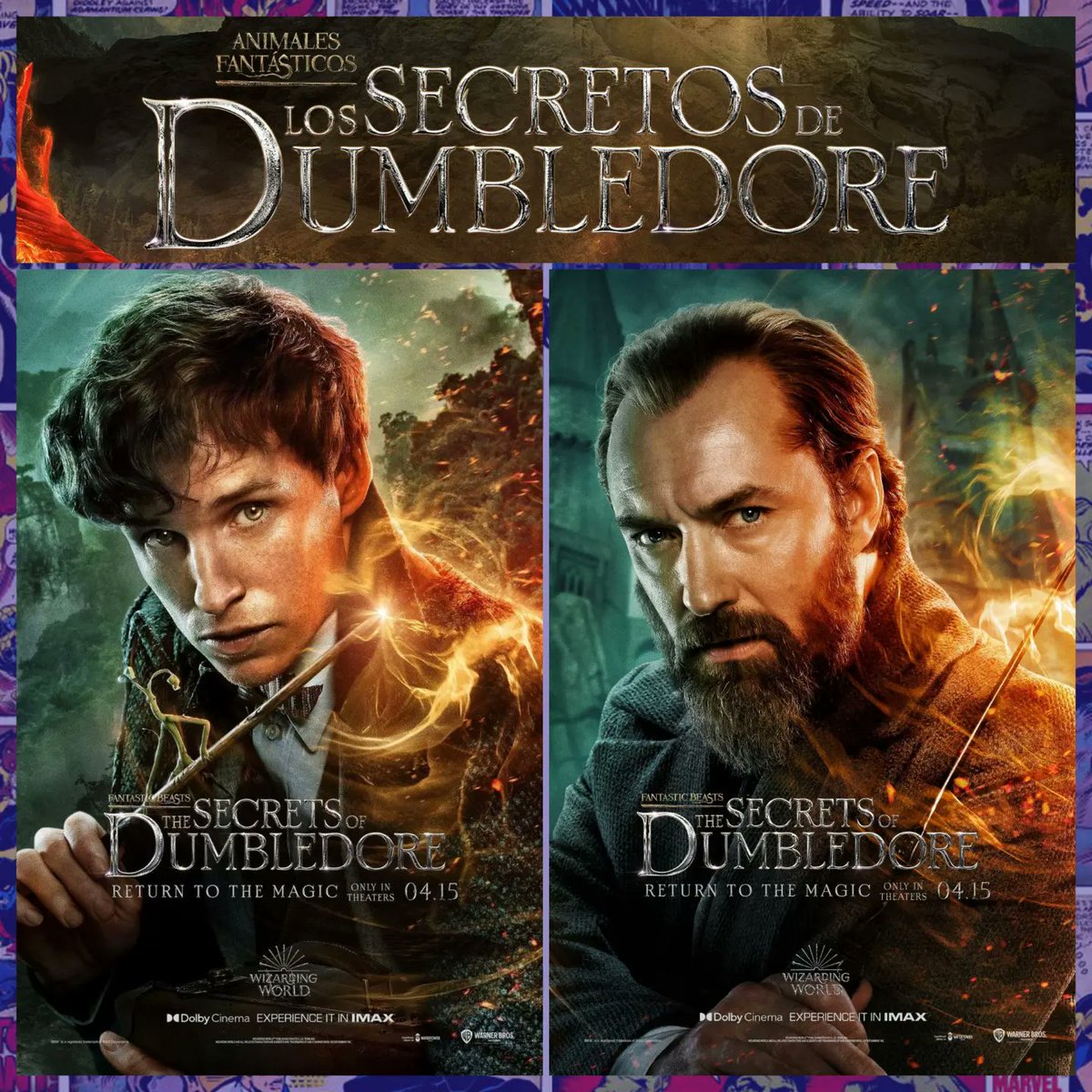 MrChori_'s tweet photo. Tras el anuncio de ayer del próximo trailer, se han revelado estos increibles posters individuales de #animalesfantasticos #lossecretosdedumbledore 
Vemos aquí a algunos de nuestros protagonistas pero extraña que no veamos a #grindelwald 🤔 ¿habrá alguna sorpresa? https://t.co/jfa4vQk4jx