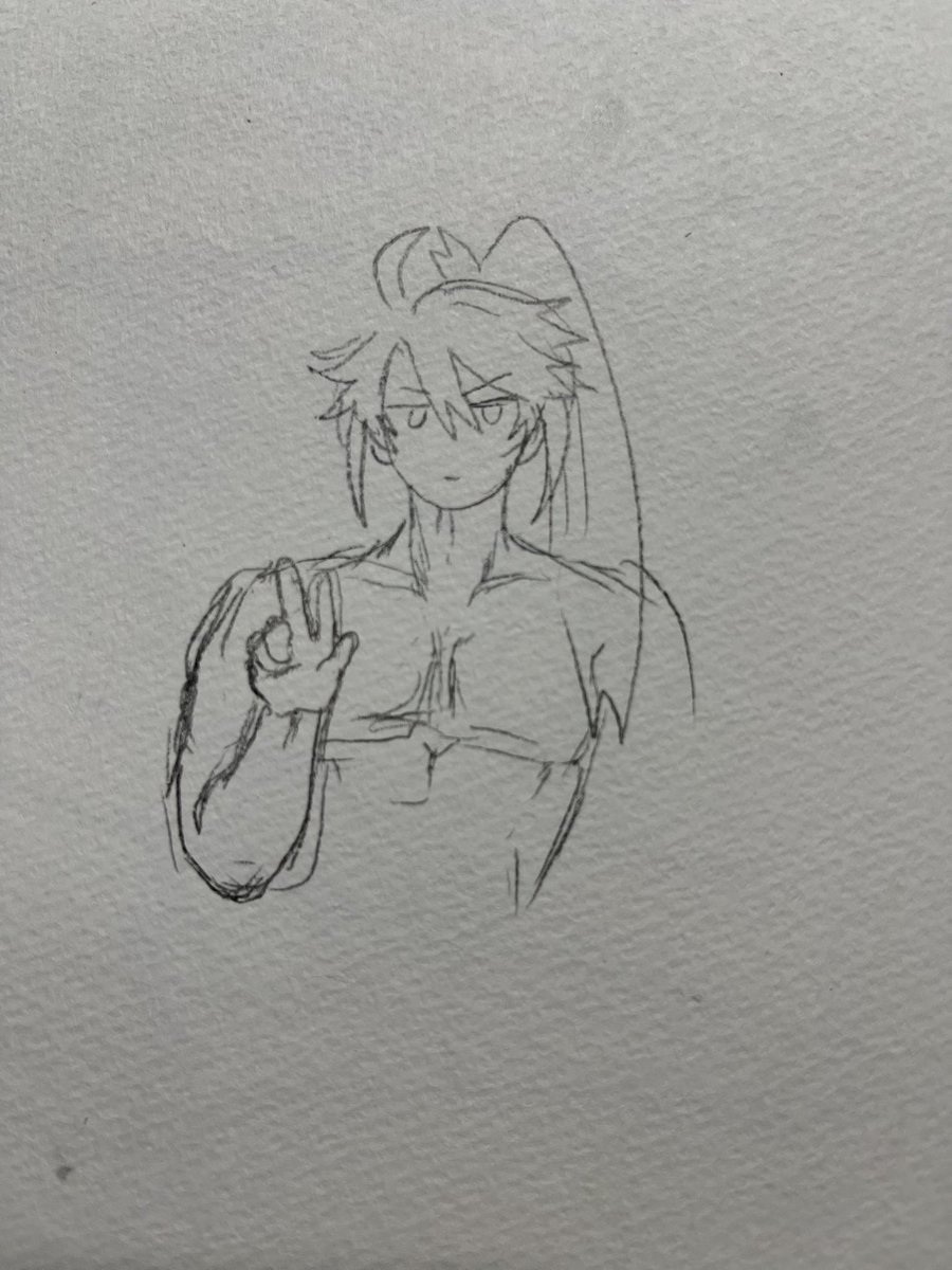 頭が練習モードになってる間は…筋肉キャラを描こうとすると…なんかデフォルメがうまく利かなくなる…。なんだこれ… 