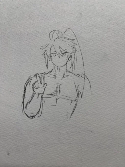 頭が練習モードになってる間は…筋肉キャラを描こうとすると…なんかデフォルメがうまく利かなくなる…。なんだこれ… 