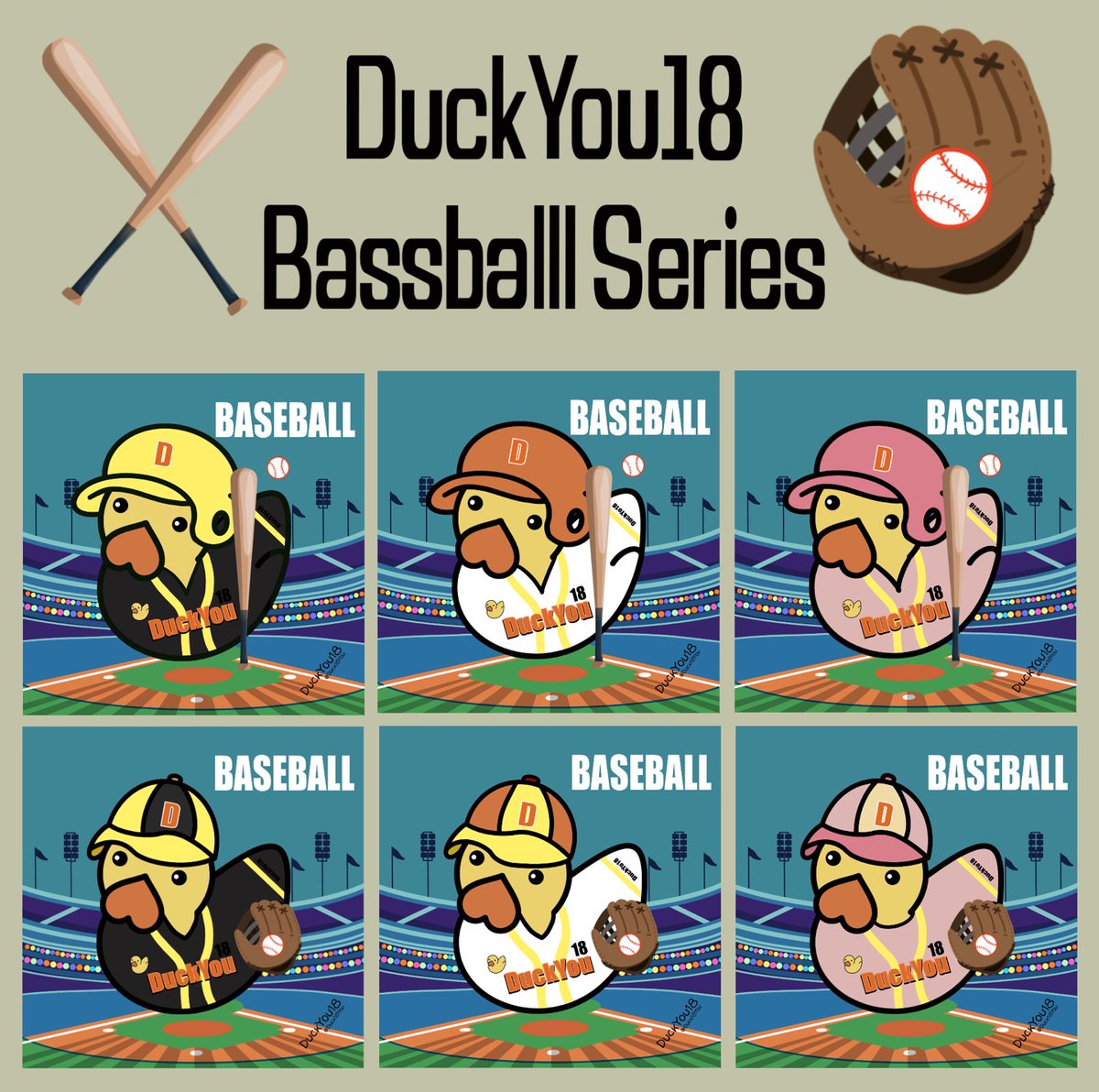 ⚾️DuckYou18 baseball Series Minting Schedule⚾️
- 덕유 야구시리즈 민팅일정

⚾️22.2.23 PM 9⚾️
opensea.io/collection/duc…

⚾️매회 시리즈 완판시 오픈챗방에서 선착순선물이벤트가 진행되며 
현재 오픈챗방에는 야구선수 박치국선수(치덕)강백호선수(호덕)께서 와계십니다! ㅎㅎ