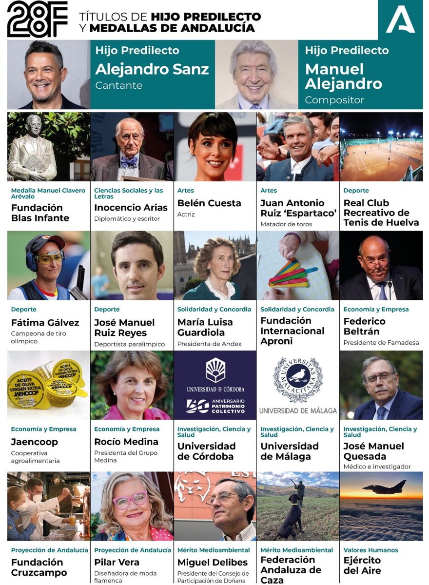 Orgullosa de ser de nuevo la presentadora de la entrega de medallas e hijos predilectos de nuestra Andalucia. Enhorabuena a todos los premiados. #orgulloandaluz Nos vemos el 28F 💚🤍💚