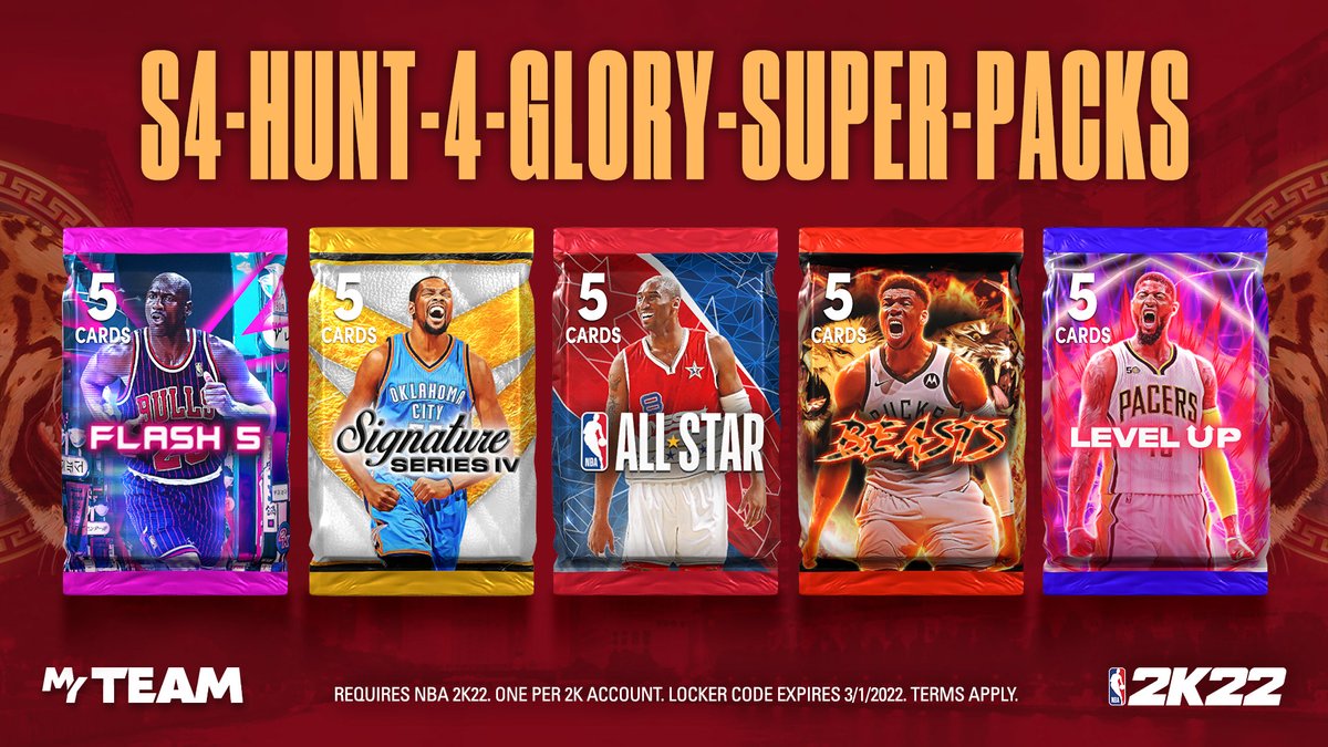 NBA2KMyTEAM's tweet photo. Locker Code 🚨 Use this code for a Level Up, Flash 5, Signature Series IV, Beasts or NBA All-Star Pack.

Available for one week https://t.co/e06Fll0Zvz