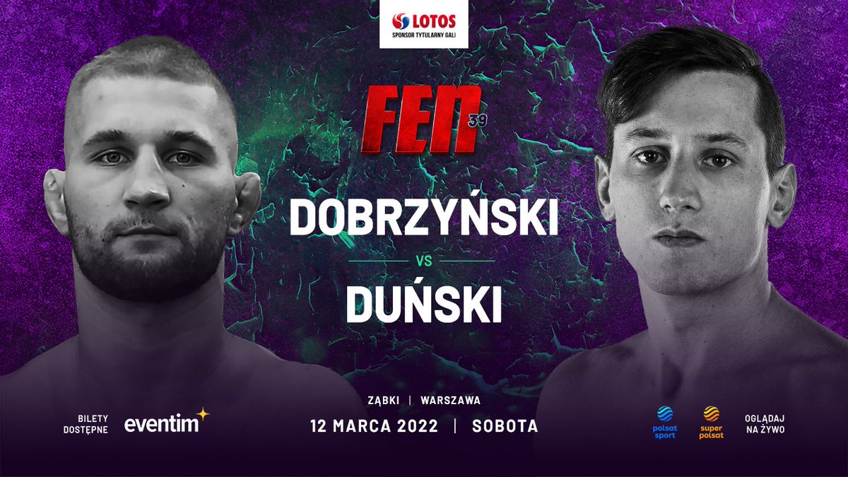 fenmma's tweet photo. Krzysztof Dobrzyński (7-4) zmierzy się z Patrykiem Duńskim (7-5) na gali #FEN39 💪
Dobrzyński: walka wieczoru #FEN36
Duński: nokaut wieczoru #FEN35 🔥
Kto dopisze 8. zwycięstwo do zawodowego rekordu? 👊
📅 12 marca
📍 Ząbki | Warszawa https://t.co/m9GyqU0WTM