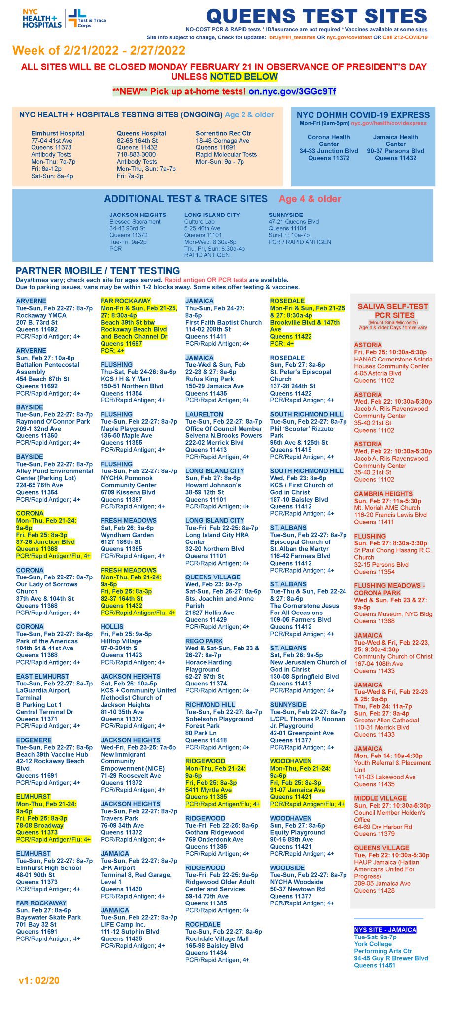 Council Member Linda Lee Check Out This Week S Covid Test And Vaccination Sites In Queens Covid Take Home Tests Are Also Available At Select Libraries And Cultural Centers In Our Borough