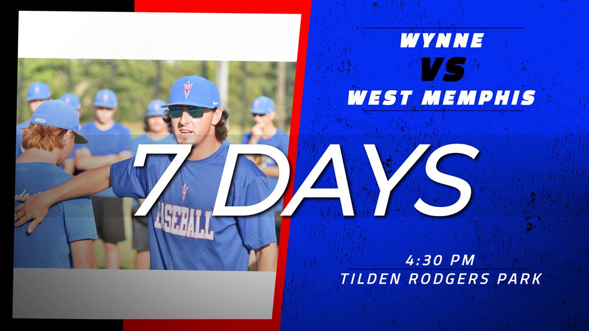 One week until the 2022 Devils hit the field at home vs. Wynne! #AttitudeIsEverything
