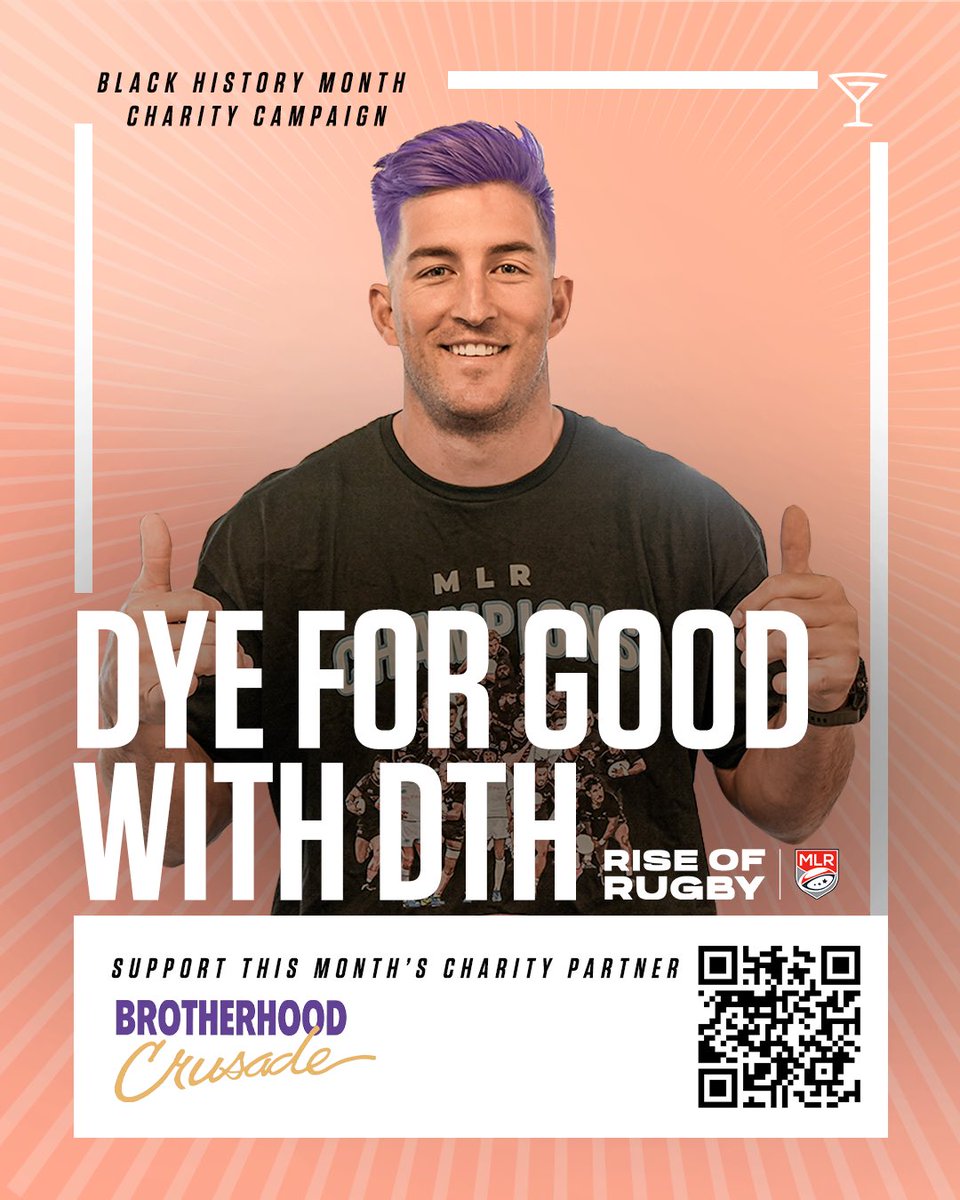 It’s purple! 💜

That’s the color of our #BlackHistoryMonth charity partner <a href="/BCrusade/">Brotherhood Crusade</a> and the hair of <a href="/DTHVDM/">DTH van der Merwe</a> this Sunday at our Home Opener! 

Support Brotherhood Crusade’s extensive work in South LA, by donating at brotherhoodcrusade.org/donate/