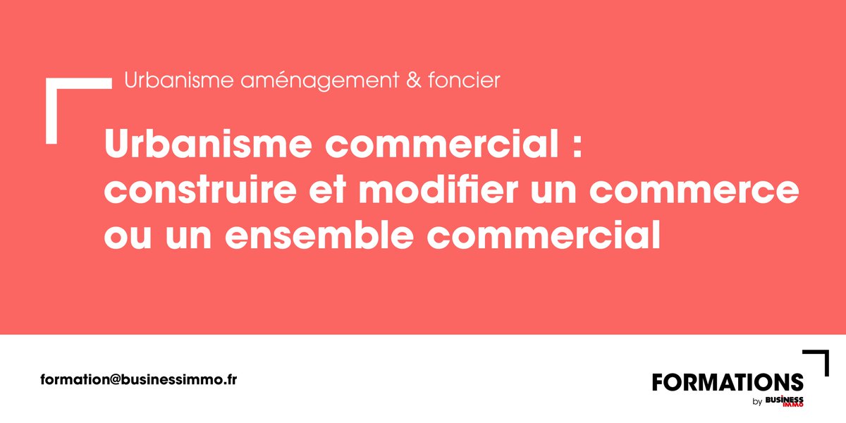 📢 [#FORMATION] Anne Davy, associée <a href="/addenavocats/">ADDEN AVOCATS</a> Nantes, anime la formation <a href="/businessimmo/">Business Immo</a> 
🔴 #Urbanisme #commercial : #construire et modifier un commerce ou un ensemble commercial 
💡 #LoiClimat
📅 Mardi 22 Mars à distance ⏰ 9h - 13h
✏️ formation.businessimmo.com/formations/l-u…