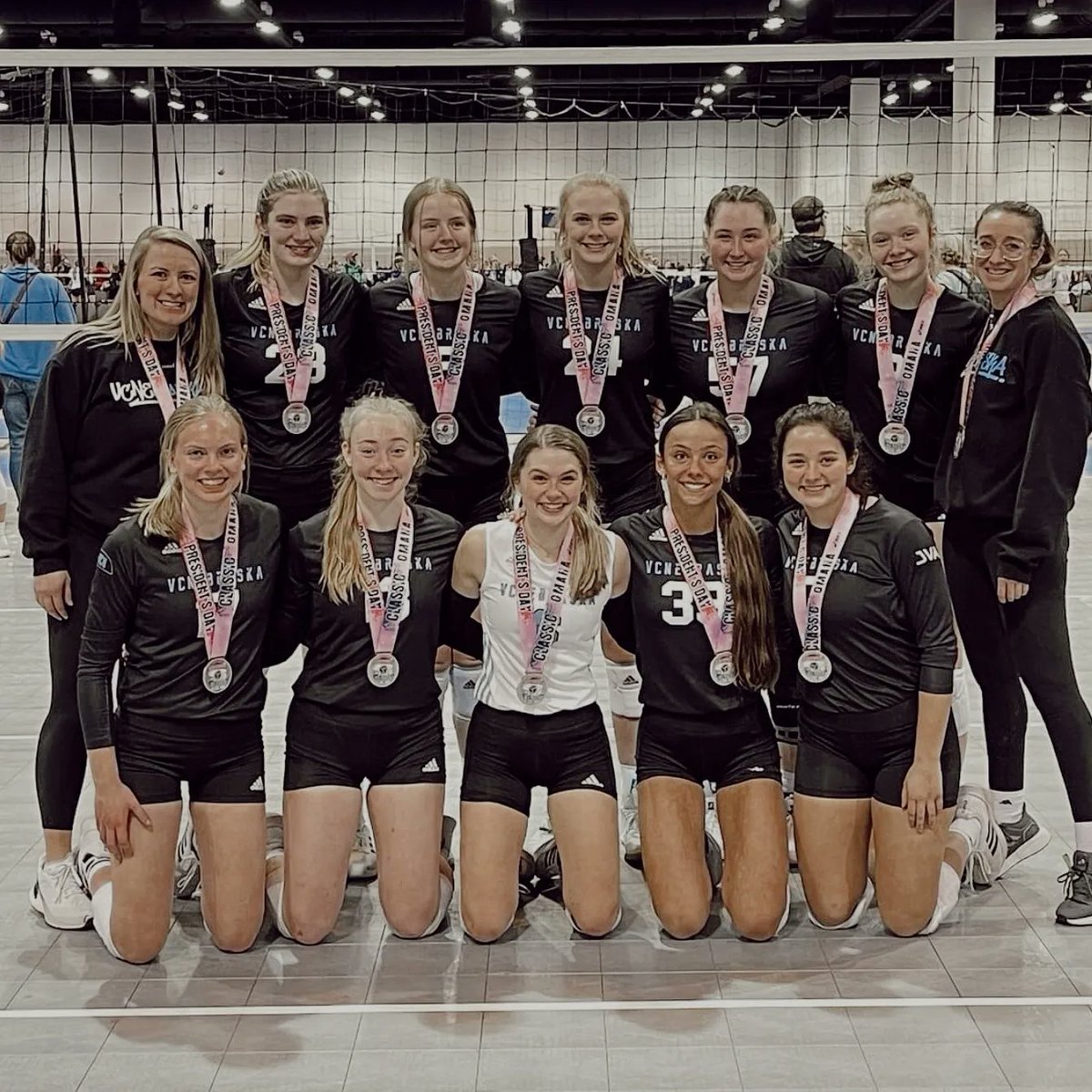 sandell_chloe's tweet photo. Took 2nd out of 32 teams in the gold division that we were in this weekend. For our last ever president's day tournament it did not disappoint. #VCNebraska #PresidentsDay2022 https://t.co/eUhIdx0Naf