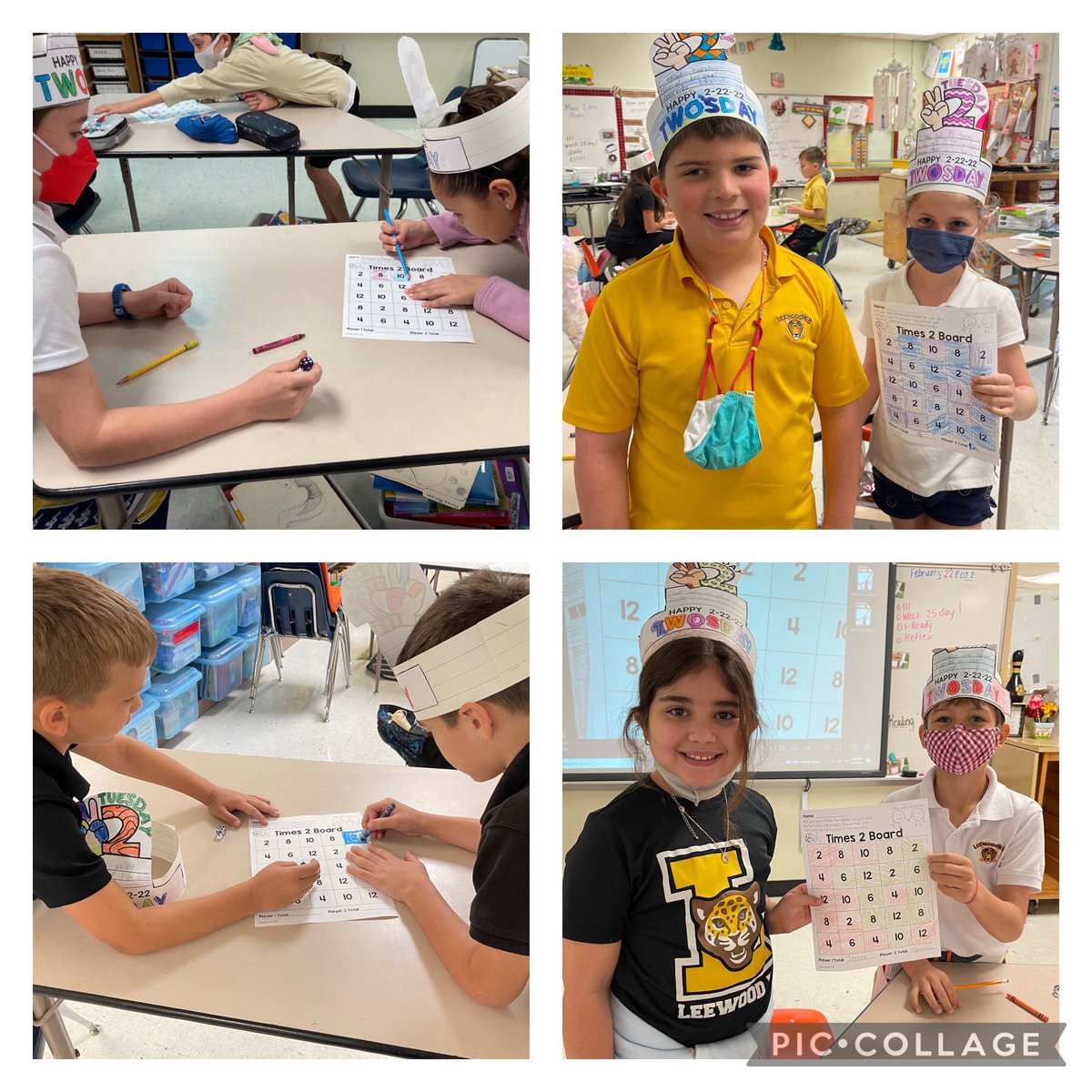 LeewoodK8's tweet image. Mrs. Kelly &amp;amp; Ms. Prenat’s class are having #TwoMuchFun celebrating #Twosday and they can’t wait to be #2coolat22 #Palindromeweek #2/22/22 @MDCPSSouth @MDCPS