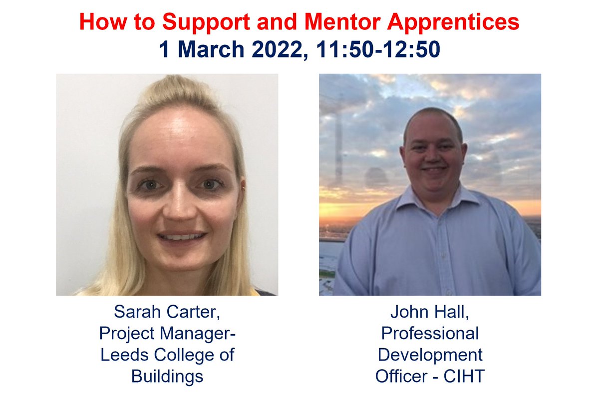 CIHTUK's tweet photo. There is only one week to go until our ‘How to Support and Mentor Apprenticeship’ webinar ⏳

Are you an employer of transport planning #apprentices? Do you want some best practice guidance on how best to support and mentor them?

Sign up here 👉 https://t.co/IjWfjsFa9i https://t.co/R16TLrG1Z3