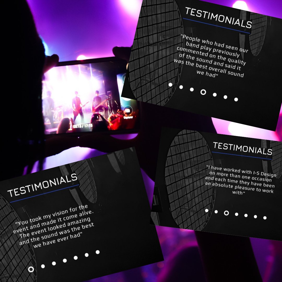 We love what we do and the best part of any job has to be reading feedback from clients. A few of comments from the testimonial page on our website and you can see more at i-sdesign.co.uk
#sounddesign #design #isdesignlive #Feedback #LiveEvent