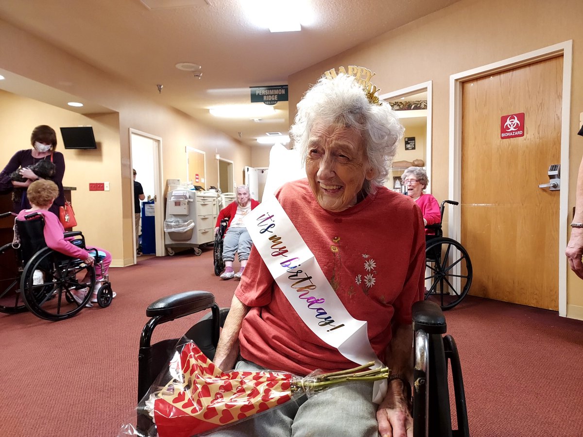 This sweet lady turned 101 last week.  Look at that beautiful smile and all that excitement.