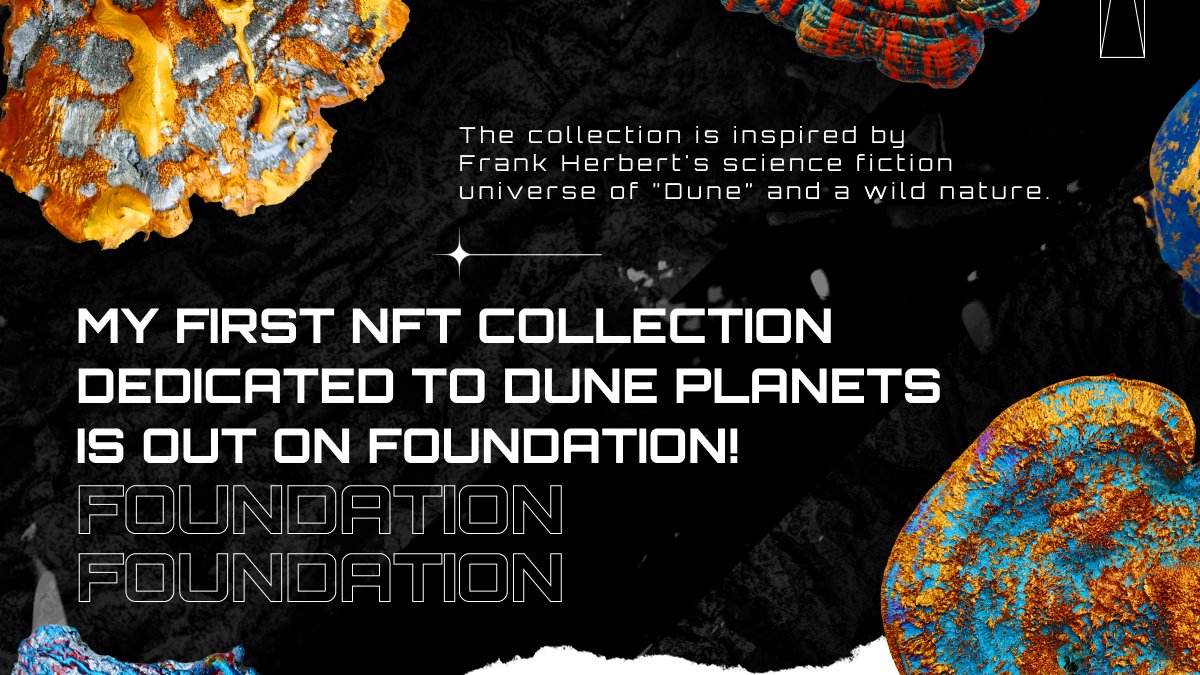 VitaliyGing's tweet image. I am so happy to announce that my first NFT collection IS OUT on Foundation! The mushrooms are unique and fabulous Earth creatures, I hope you also will become a fan of them! Collect here: foundation.app/@VitaliyGing

#NFT  #NFTs #nftcollectors  #nftphotography #NFTCollection