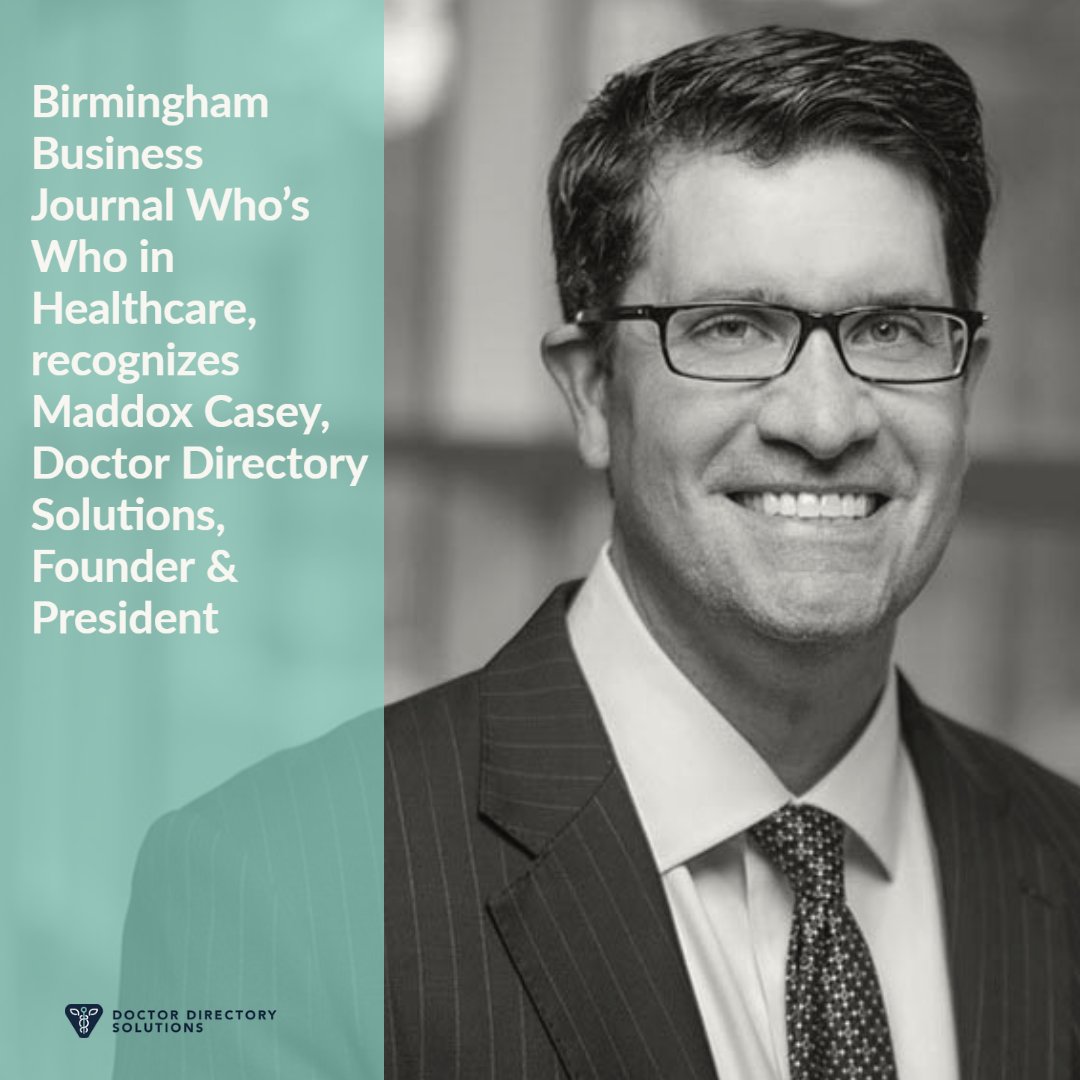 DoctorDirect_'s tweet image. Maddox Casey was recognized again as Birmingham Business Journal Who’s Who in Healthcare! Congratulations Maddox!  

#Doctordirectorysolutions #doctor #healthcaremarketing  #physicans #doctors