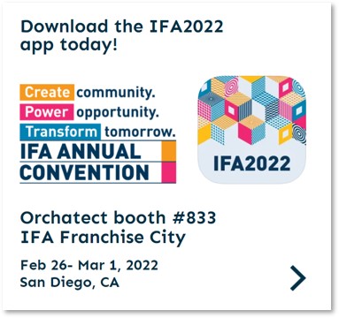 Orchatect's tweet photo. Are you packed yet for #IFA2022? Download the app and come by to learn how our MaestroVision solution is unlocking efficiencies at over 50 McDonald's franchisee locations. #ifa2022 #franchising #mydeltaps #jointhecooperative #orchatect #clienttether https://t.co/B3YTNvix5t