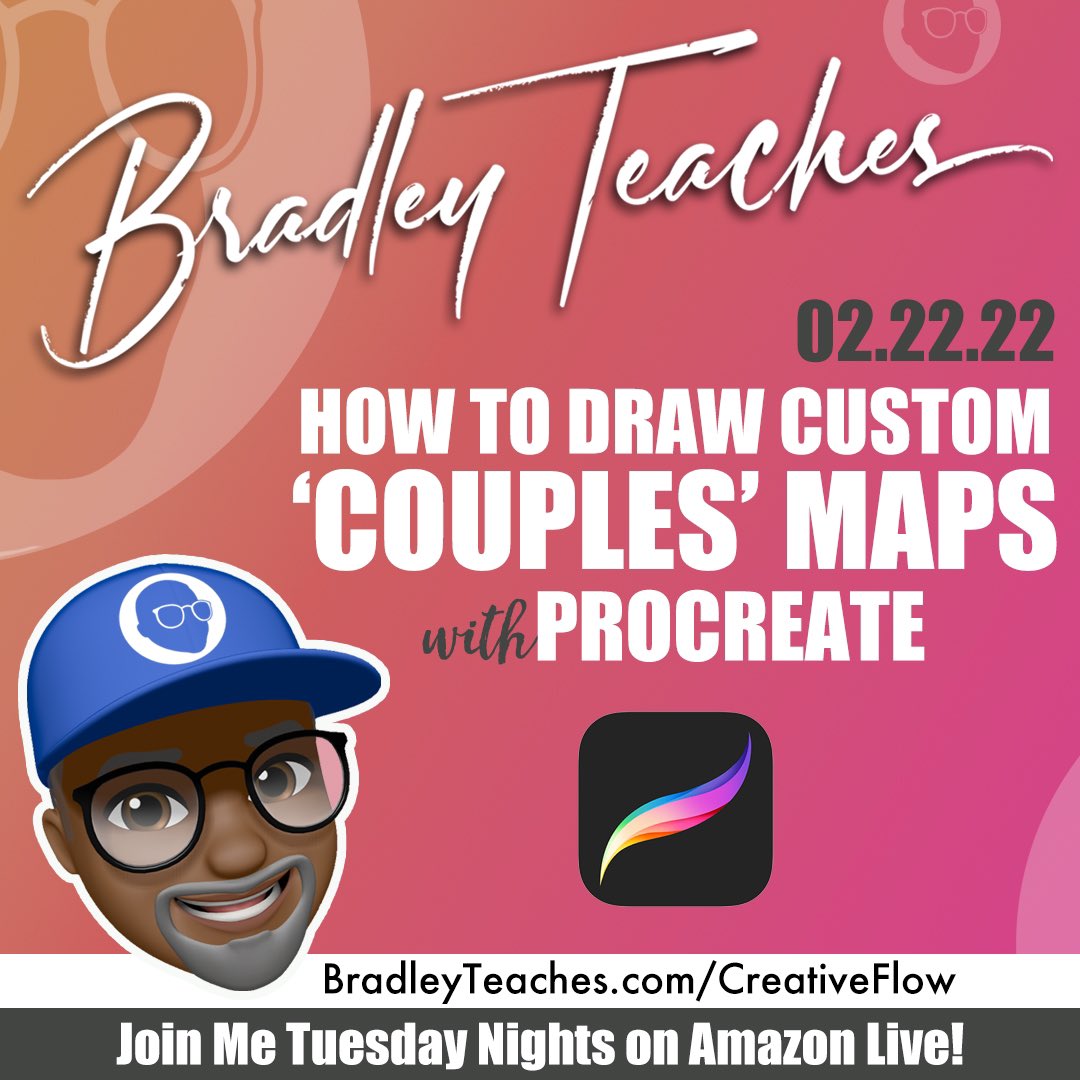 Join me Tuesday nights 7pm CST on #amazonlive for digital art lessons featuring <a href="/Procreate/">Procreate</a> Learn new tips and tools to help you create something awesome! #digitalart #digitalartist bradleyteaches.com/creativeflow