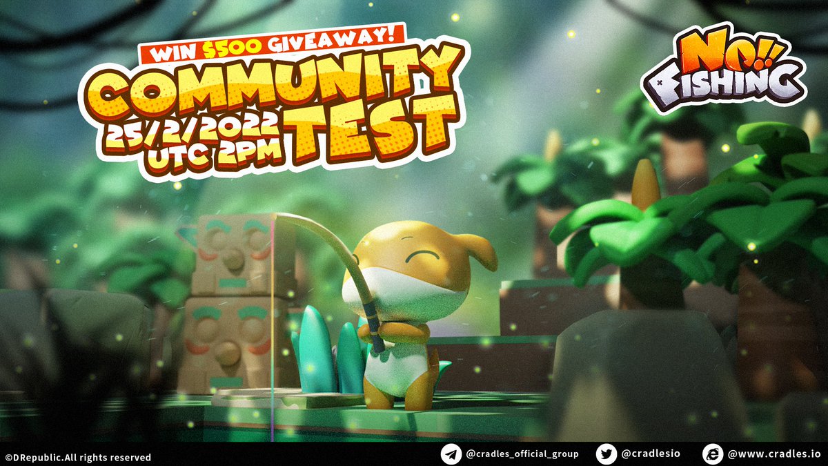 cradlesio's tweet photo. 📢Our #Cradles No Fishing game is the most exciting mini game to come your way so mark your calendars because #Cradles community testing starts on Feb 25!📢

Join our discord and report bugs or share feedback for a chance at $500 in BUSD 🤑
 
discord:https://t.co/WDBZmY6ZLC https://t.co/Od5rU536sI
