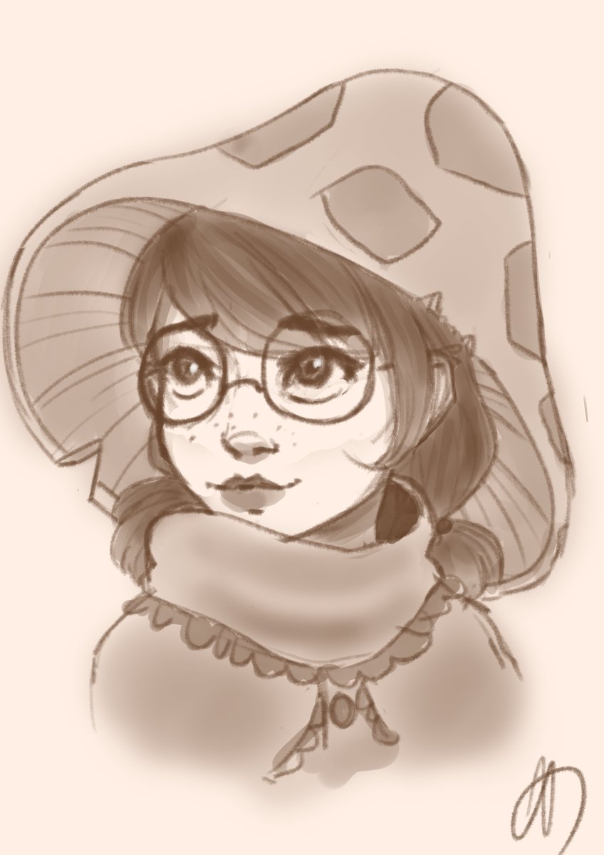 Ausetarthub's tweet photo. Made few more sketchy art pieces of my mushroom girl.

#tabletop #Mushroom #mushroomGirl #art #sketch https://t.co/e2UfpLjpRt