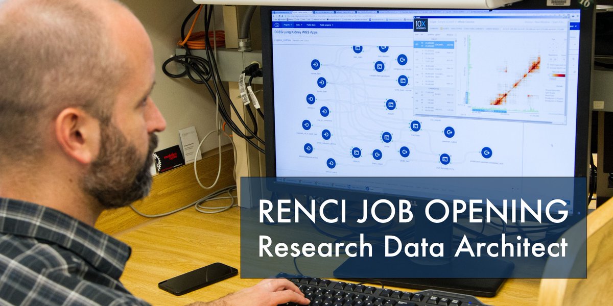 RENCI's tweet photo. #TriangleTuesdays: Interested in joining the #RENCI team? We’re currently looking for a Director of #Computing, #DataInfrastructure + #Services to provide advanced #datainfrastructure and a #Research #DataArchitect to support + promote #dataoperability.
https://t.co/gWxxsrDyco https://t.co/mkvojp4Haq