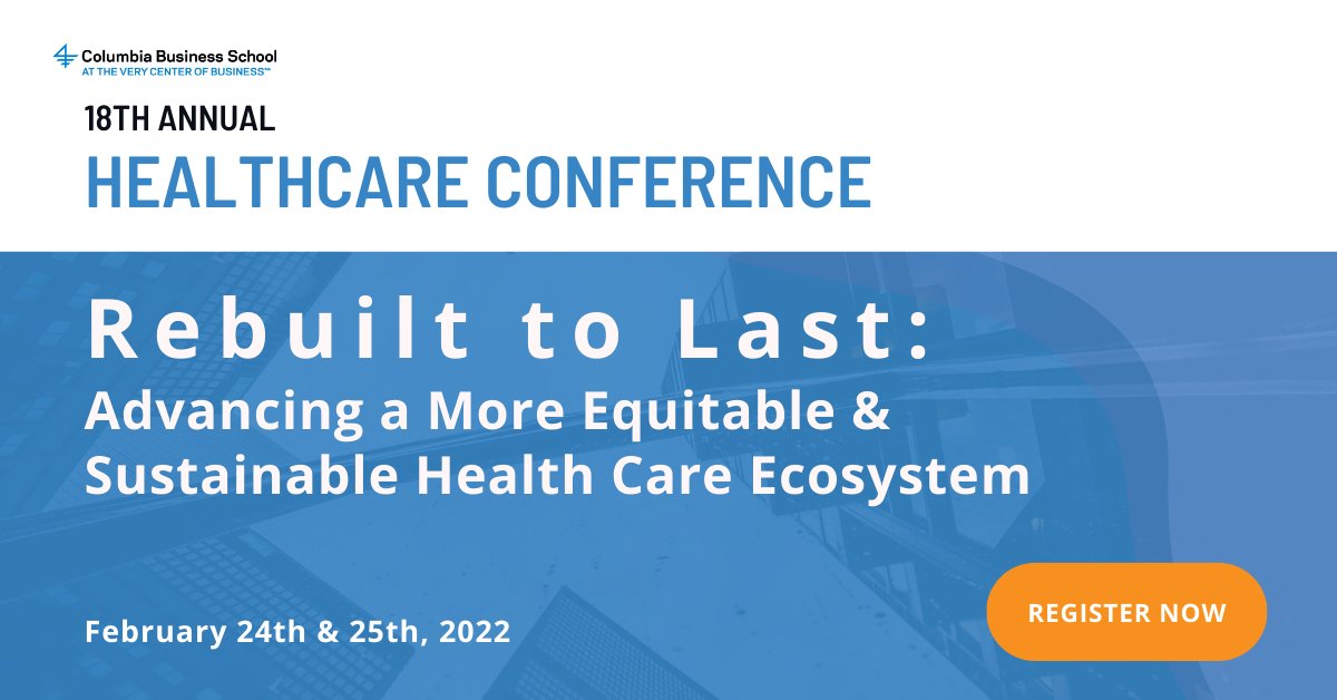 Join <a href="/Columbia_Biz/">Columbia Business School</a> for the 18th Annual CBS Healthcare Conference on February 24th and 25th! Tune in virtually to hear from companies including Apple, Walgreens, and Northwell Health followed by in-person HCIA sponsored happy hour. Register here: bit.ly/3HbWqLZ