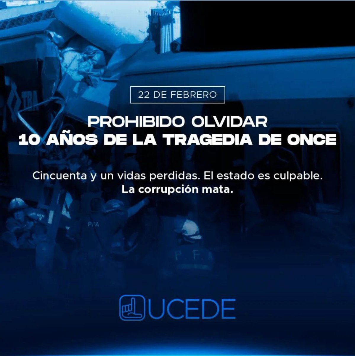 ucederiocuarto's tweet photo. 10 años de la Tragedia de Once

#Justicia #TragediaDeOnce #TragediaDeOnce10Años #ONCE https://t.co/mllLD0KtHc
