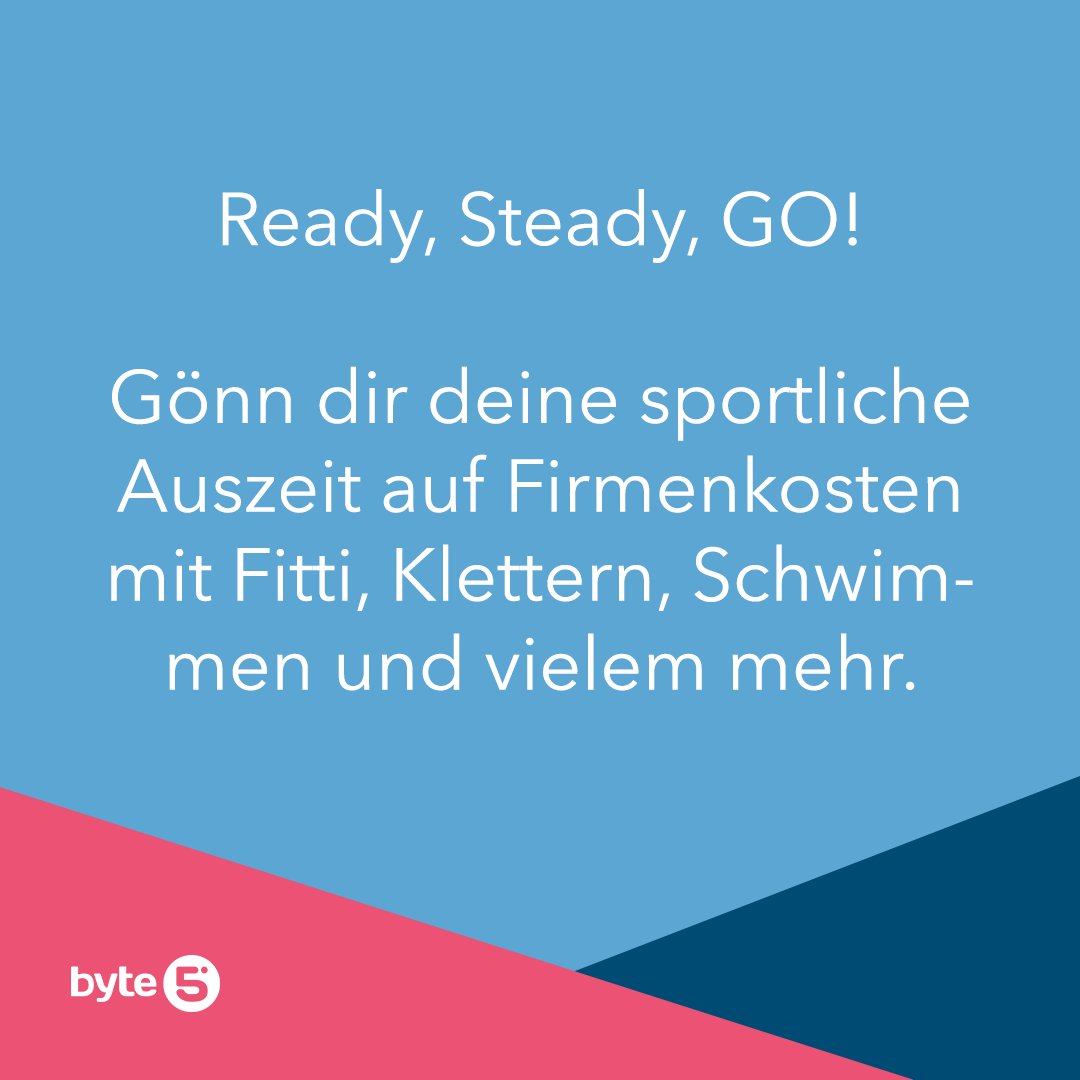 byte5's tweet image. Als Ausgleich zum langen Sitzen , Kreativpause zwischendurch oder zum Stressabbau – #Sport unterstütz dabei, gesund &amp;amp; leistungsfähig zu bleiben. ⚽🧗‍♀️🥊Mit unserem Sport-Budget können verschiedenste Angebote genutzt werden, so ist für alle etwas dabei. 💪
#byte5 #benefits #newwork
