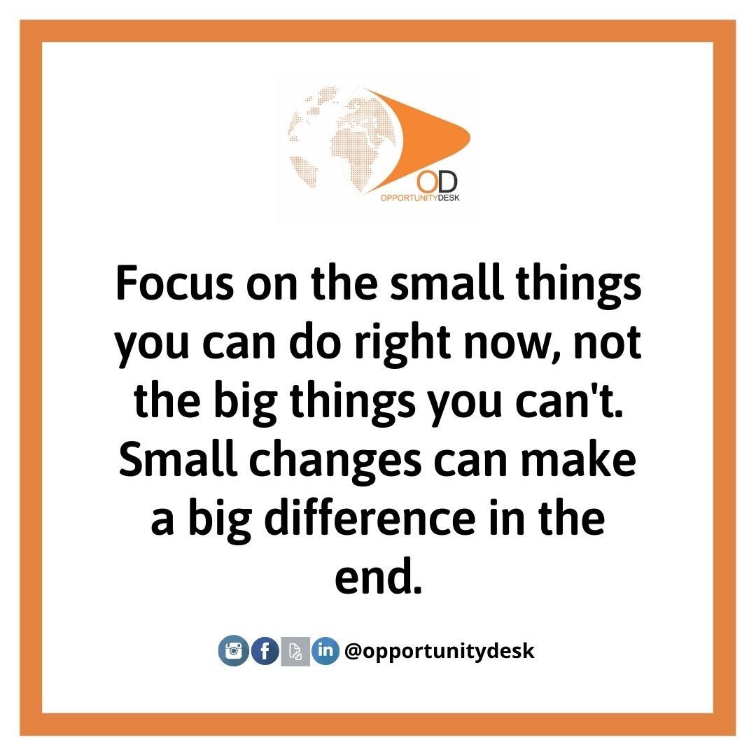 Small Things Make A Big Difference Quotes