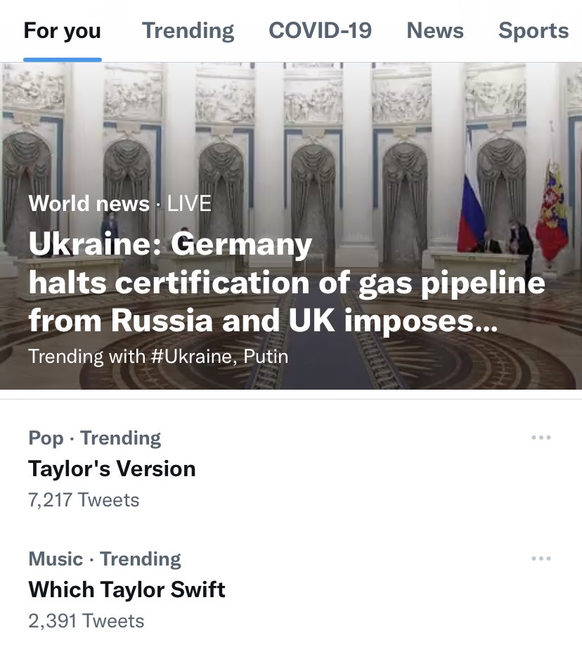 ciwywsarah's tweet photo. start of possibly ww3 but never fear because taylor swift is still trending x https://t.co/aDIaj4UwqO