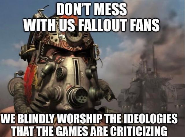 We fall out. Fallout memes. Либерти Прайм коммунисты. Don't mess with Fallout Fans. Dwarf meme Fallout.
