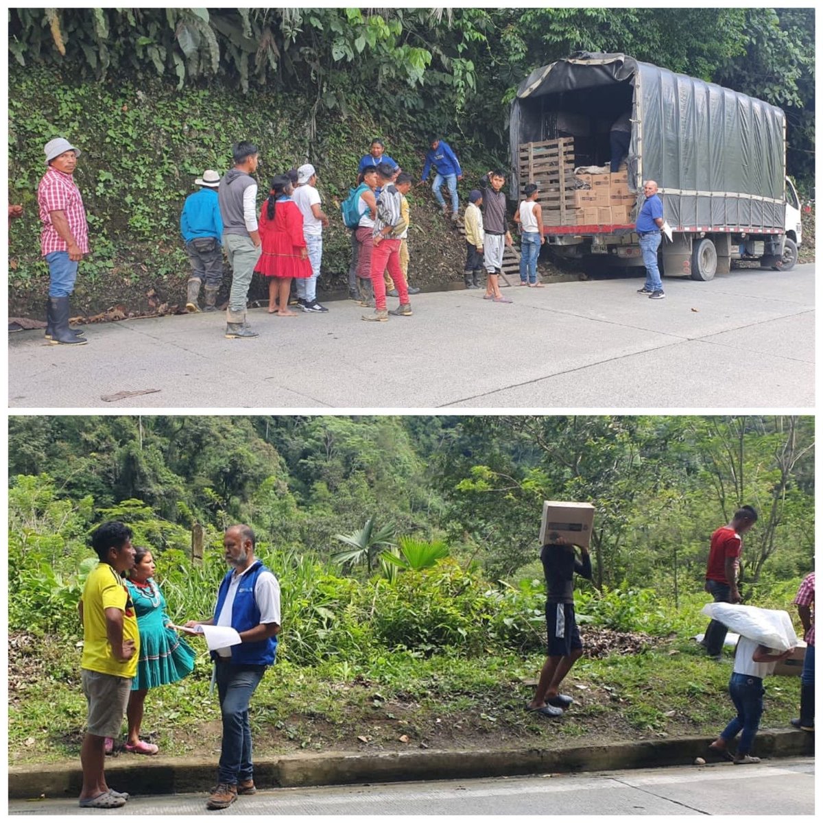 UnidadVictimas's tweet photo. En #Risaralda, @UnidadVictimas entregó ayuda humanitaria inmediata a 32 familias víctimas en la comunidad #Palmita, #Bacorí. En total se entregaron 32 kits de alimento y aseo, para subsanar sus carencias mínimas. #UnidosPorLasVíctimas🫂 https://t.co/oZSGaiNCjB