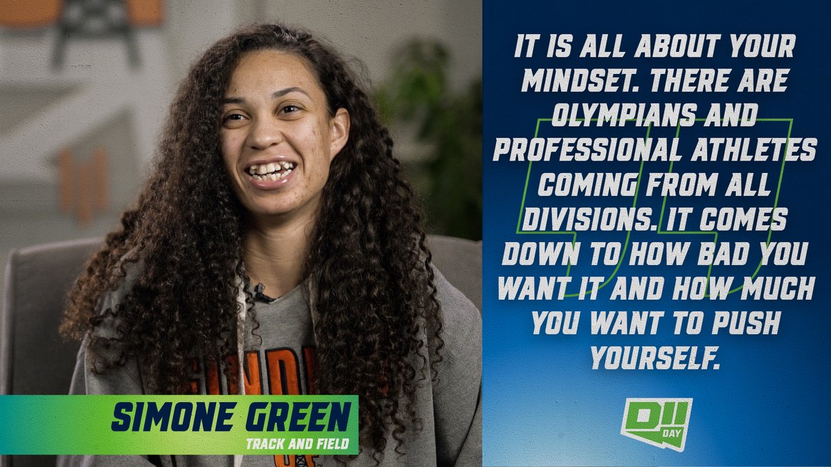 Our Division. Our Teams. Our Day.

Here's what track and field star Simone Green has to say about her experience in Division II.

#D2Day