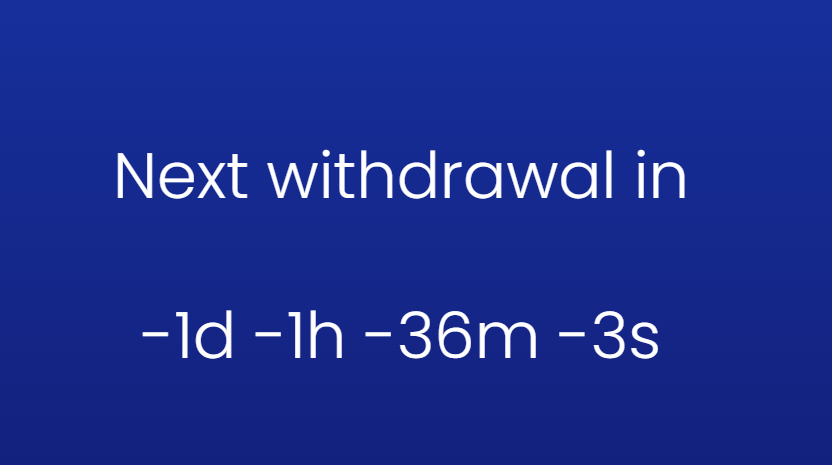 YPKEH's tweet photo. @StableOneMatic No i did not had the option to withdraw. There is no button. I see this instead and its not counting backwards but upwards to the future... https://t.co/Z2QcJrrbZy