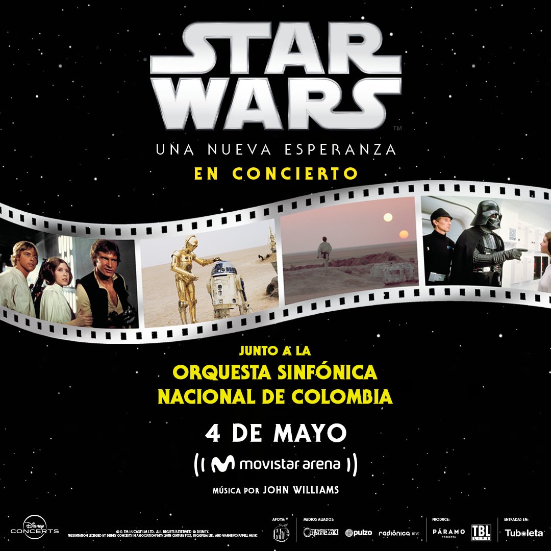 La legión 501st - Garrison Colombia invita a todos los fans de Star Wars, a celebrar el May the  4, con el concierto de la Orquesta Filarmónica de Bogota.