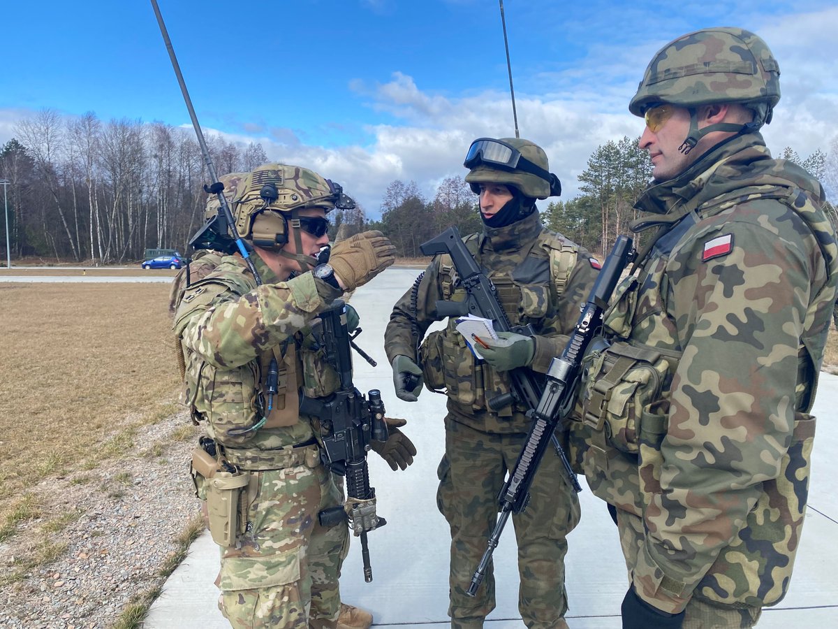 XVIII Airborne Corps & Fort Bragg (@18airbornecorps) on Twitter photo In Germany and Poland, the XVIII Airborne Corps has established Task Force Force Dragon (elements of <a href="/82ndABNDiv/">All American Division (inactive)</a>, @PantherBrigade, <a href="/101stAASLTDIV/">101st Airborne Div.</a>, <a href="/101Bastogne/">1st Brigade Combat Team, 101st Airborne Division</a>, <a href="/16thMPBDE/">16th MP BDE</a>).
Task Force Dragon (5k+ troops) is working w/ our Polish Allies to reaffirm the US commitment to <a href="/NATO/">NATO</a>. In Germany and Poland, the XVIII Airborne Corps has established Task Force Force Dragon (elements of <a href="/82ndABNDiv/">All American Division (inactive)</a>, @PantherBrigade, <a href="/101stAASLTDIV/">101st Airborne Div.</a>, <a href="/101Bastogne/">1st Brigade Combat Team, 101st Airborne Division</a>, <a href="/16thMPBDE/">16th MP BDE</a>).
Task Force Dragon (5k+ troops) is working w/ our Polish Allies to reaffirm the US commitment to <a href="/NATO/">NATO</a>.